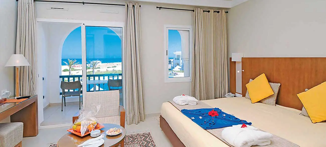 Chambre de l'hôtel Vincci Helios Beach à Djerba