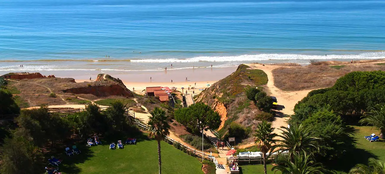 Plage de l'hôtel Alfamar à Albufeira au Portugal