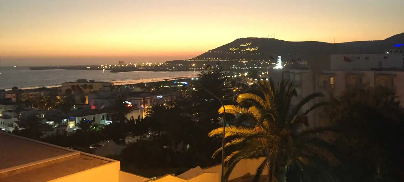 Vue plage Agadir Maroc