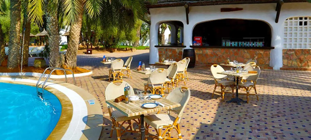 Restaurant Zéphir de l'hôtel Odyssée Resort Zarzis Tunisie pour séjour longue durée