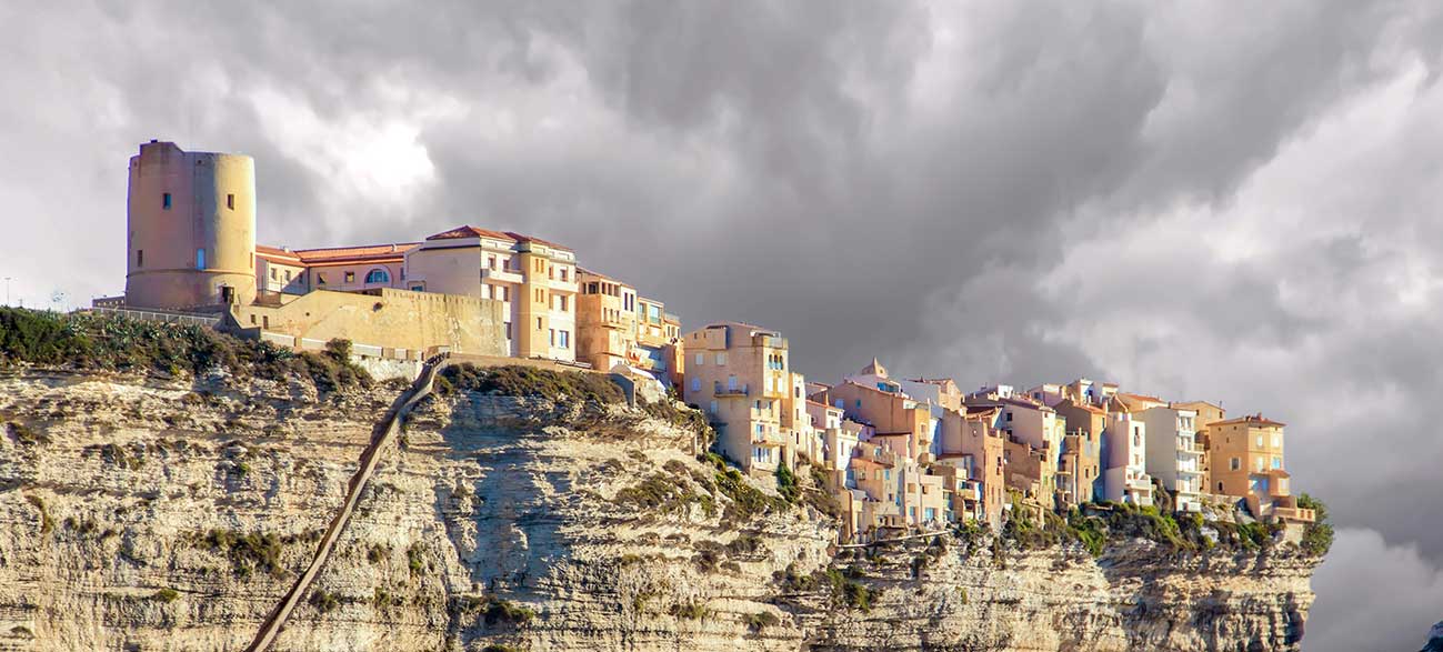 Ville de Bonifacio en Corse