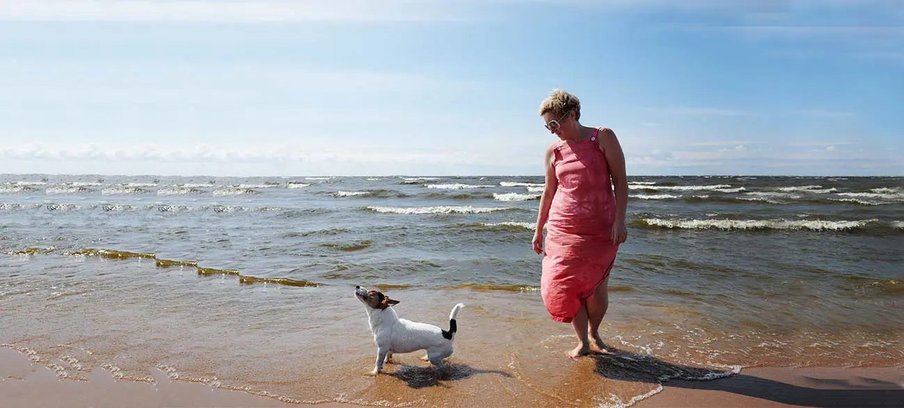 Balade avec son chien à Longeville-sur-Mer